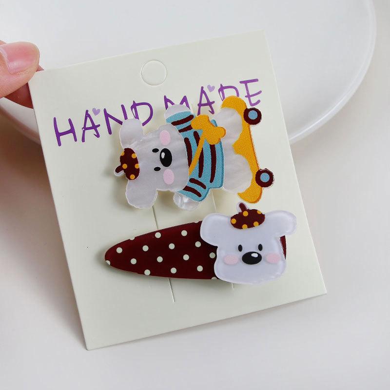 Cute Cartoon Hair Clip - Versatile, Non-Damaging Duckbill Clip for Women and Girls' Bangs and Hair Accessories