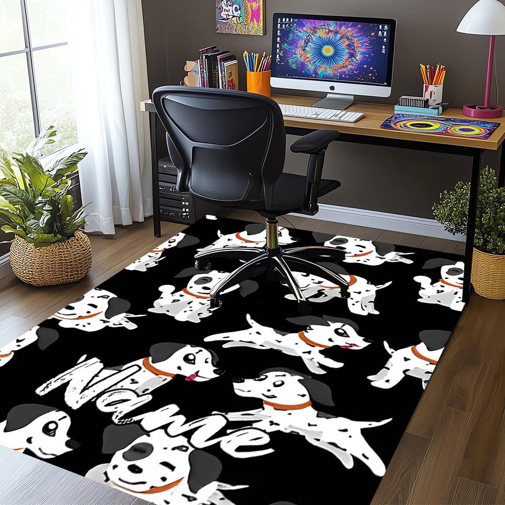 Custom Name Dog Printed Carpet,Rug for Office Chair Living Room Bedroom Kitchen Room Decor Gifts.