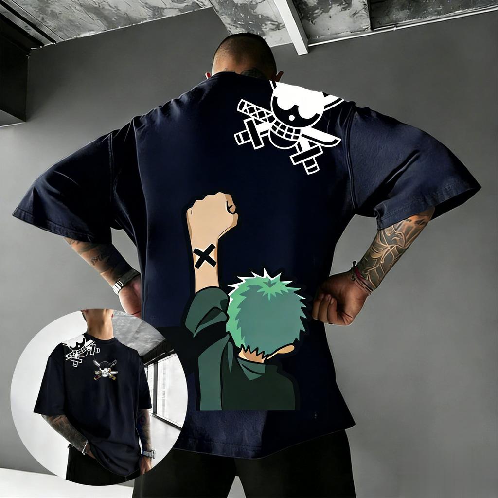 Unisex Tričko s grafikou Zoro Pánské Dámské Streetwear Bavlněné Krátký Rukáv Tričko 2026 Letní Oversized Ležérní Vrcholy Y2k