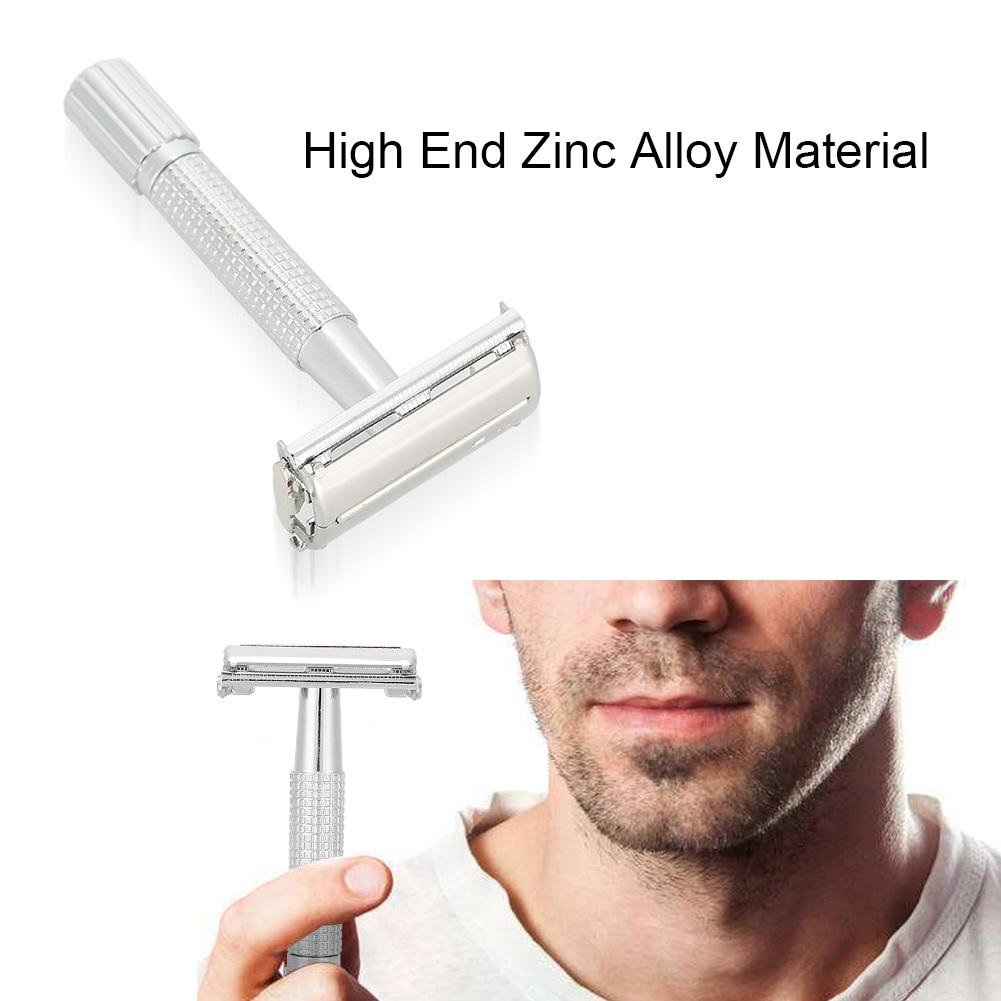Manual Mens Razor Classic Straight Double Edge Blade Beard Shaver with Case