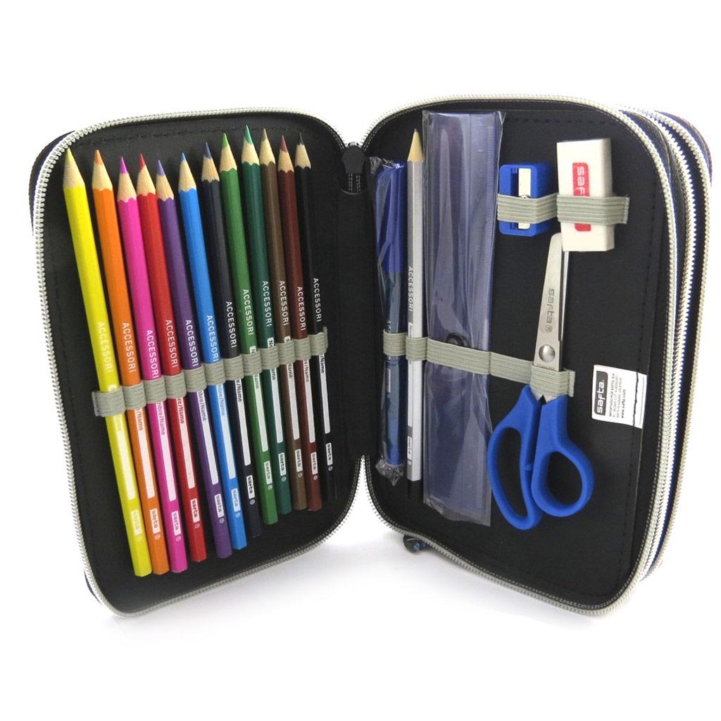 STAR WARS [N1375] - 'Star Wars' Filled Pencil Case 3 Compartments (20x12x6 Cm)