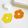 Acrylic Flower Coaster Heat-Resistant Cute Clear Cup Mat for Desk Kitchen Living Room Waterproof Non-Slip Reusable Drink Mat for Mugs
