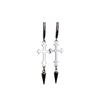 Dark Gothic Cross Earrings: Stainless Steel, Street Dance-Inspired Jewelry