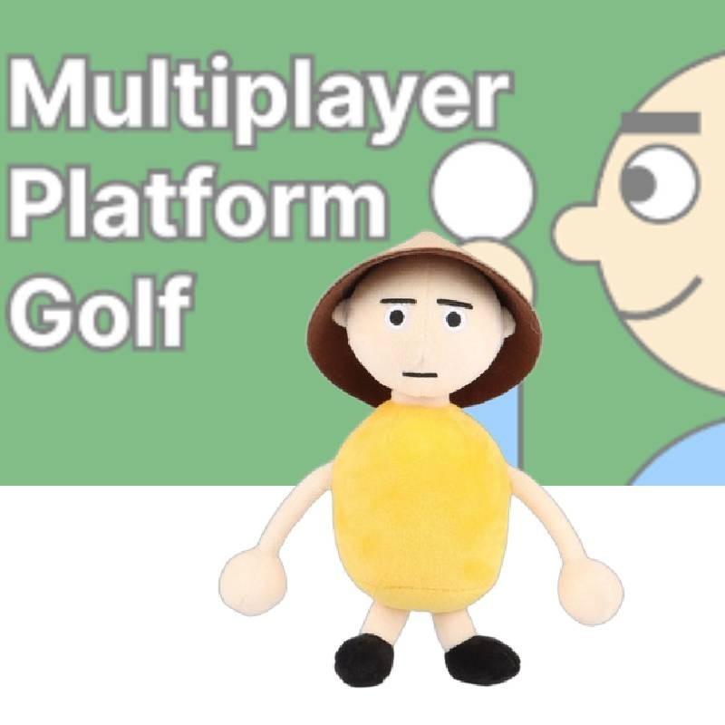 New Multiplayer Platform Golf Plush Toy Figure Cartoon Character Pp Cotton Short Plush Customized Yellow 25cm 0.09kg