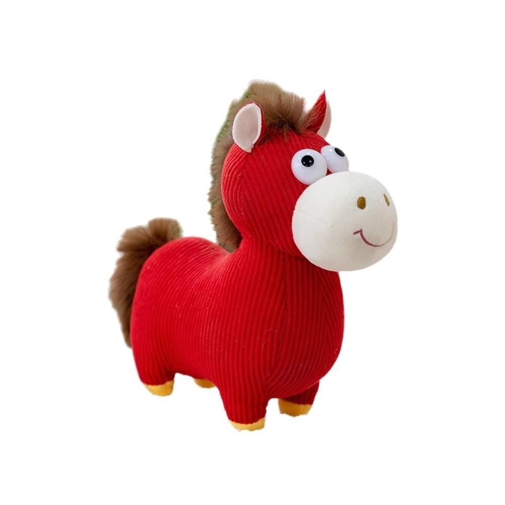 Soft Zodiac Pony Figurine PP Cotton Filling Horse Doll Ornament  Year of The Horse