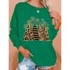 Shoulder sleeves autumn winter letter loose 3D printed long sleeved round neck sweatshirt Pullovers & Long Sleeves (women’s)