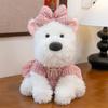 Cute Little Fragrant Style Western Highland Plush Toy Girl Birthday Gift Plaid Skirt Dog Office Doll