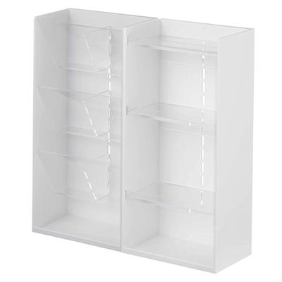 Yamazaki Jitsugyo Cosmetic Storage Case Cosmetic 3D Storage Case Set of 2 4 Tiers Tower White 5601 5603