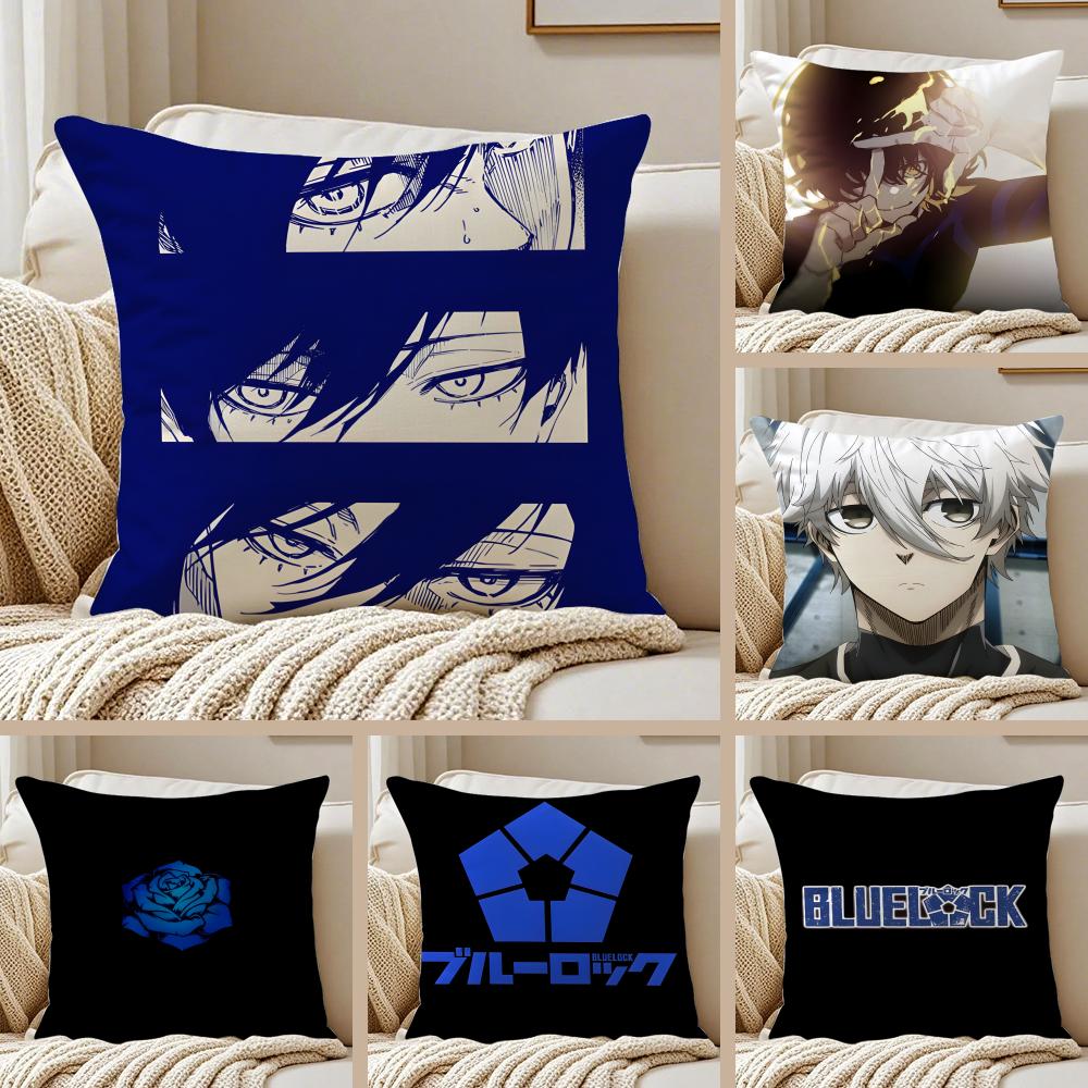 Anime Intense BBLUE LLOCKS Cushion Cover Pillowcase Antidustmite Living Room Sofa Decor Cushion Room