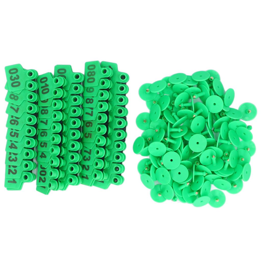 100 STÜCK Rinderohrmarken Nummeriert 001?100 Vieh Tierohrmarken für Kühe Kälber Schweine Ziegen Tier