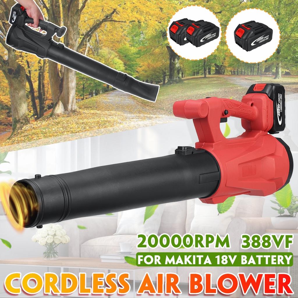 Red/Black 20000RPM 388VF Electric Cordless Blower Air Snow Blower Dust Collector Blowing Sweeper Garden Tools For 18V Battery 3800W