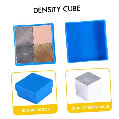 Healvian 8-Piece Density Lab Cube Set, 2-Inch Copper, Iron, Aluminum, and Wood Cubes for Thermal and Specific Gravity Studies, Includes Educational St