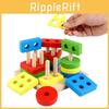 Blocks Wooden Geometry Set For Kids With Paint And Learning Puzzle Features