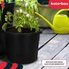 Pot for growing potatoes on the balcony, black, 29.5 cm, set of 3