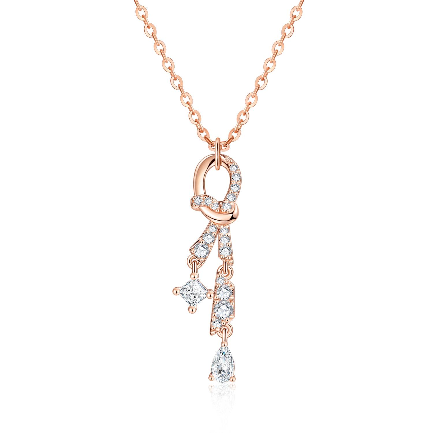 

Star City Romance Necklace - Simple, Versatile S925 Sterling Silver, Fade-Resistant, Unique Design for Women. розового золота