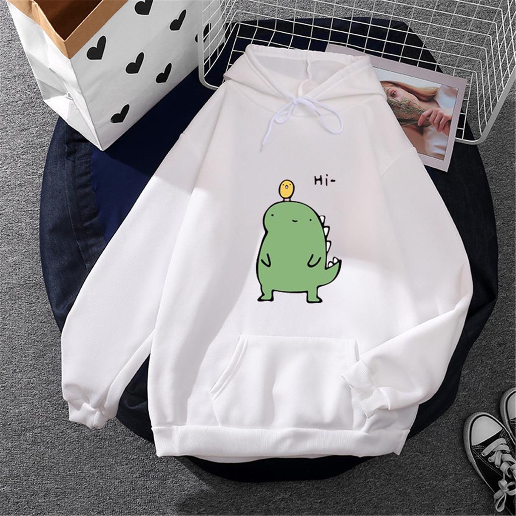 Pulôver feminino de manga comprida com estampa e blusa de moletom