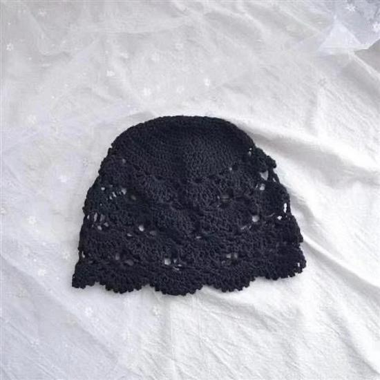 Damen Retro Handgefertigt Japanische Strick Slouchy Mütze