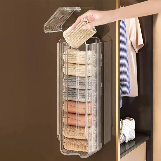 Underwear Storage Box Wall Mount Bra Undergarment Organizer Punch Free Multifunctional Socks Storage