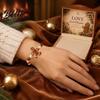 Rust-proof Bracelet Christmas Bracelets for Women Santa Claus Elk Snowman Tree Fine Workmanship Beaded Bracelet Holiday Jewelry Gifts Stocking