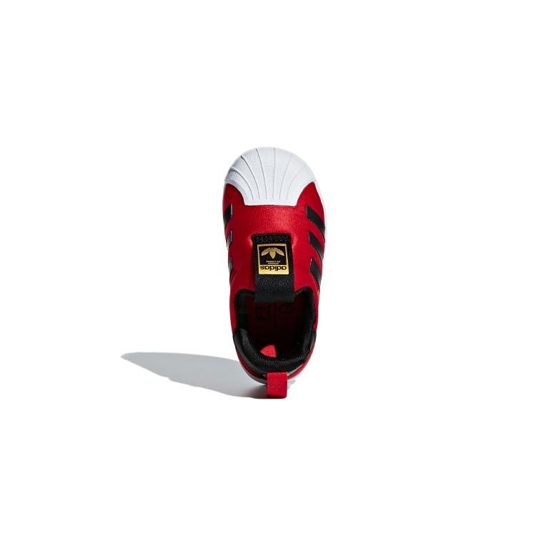 adidas Originals Superstar 360 I Fabric Slip Resistant Low Top Toddler Shoes Red Black Infant And Toddler CG6581