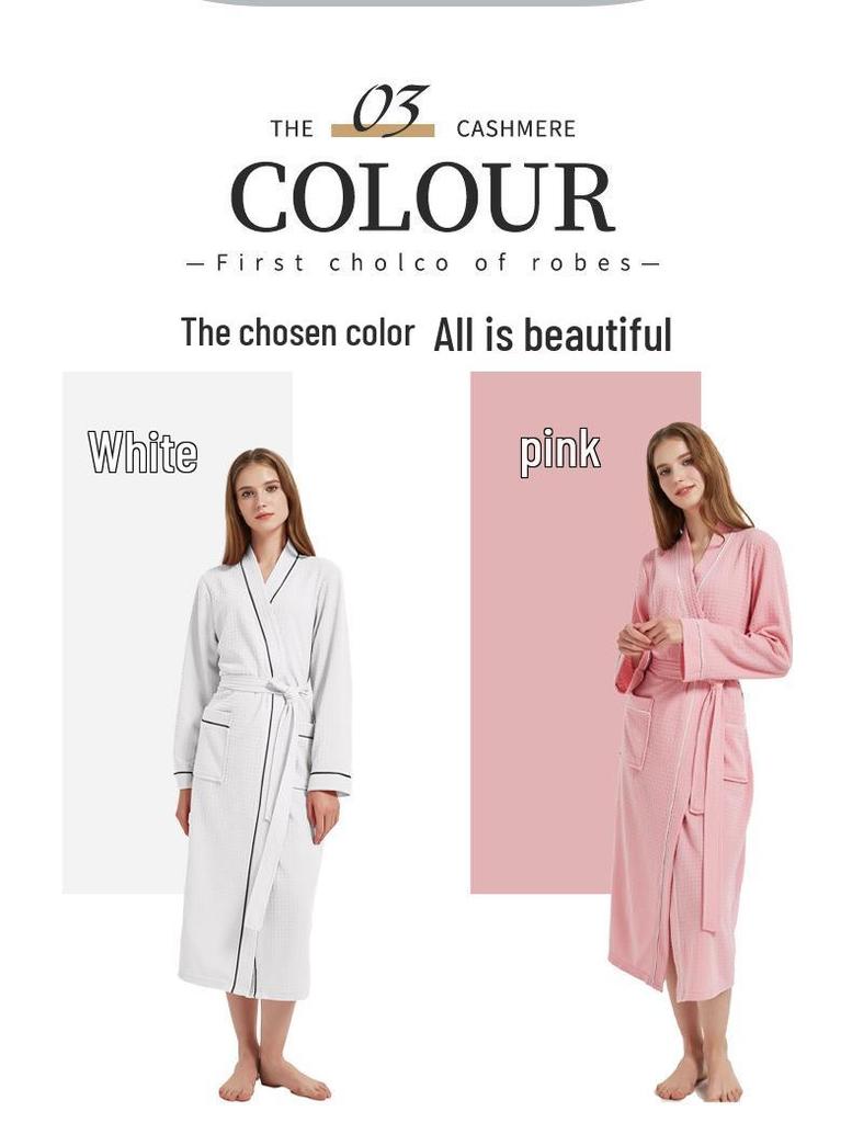 Top-Selling Waffle Couple Pajamas: Plus Size Summer Bathrobe, Absorbent Loungewear for Men & Women