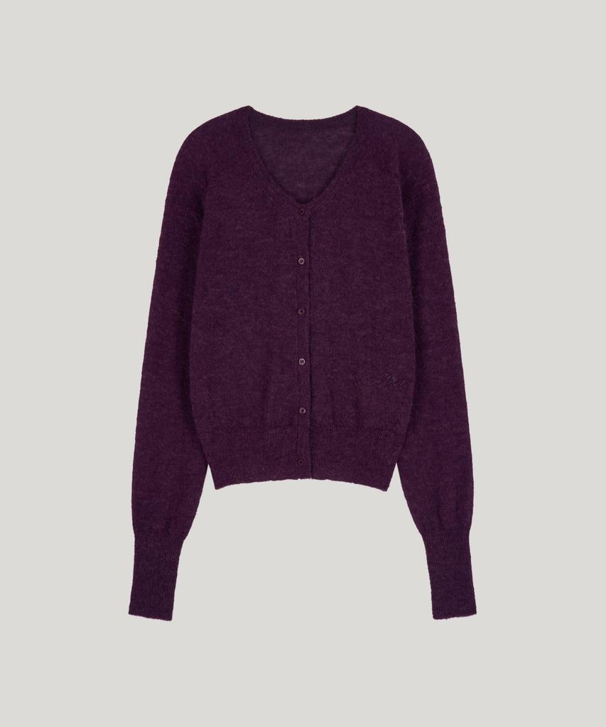 Poeteuseoul Signature Alpaca Cardigan_Purple