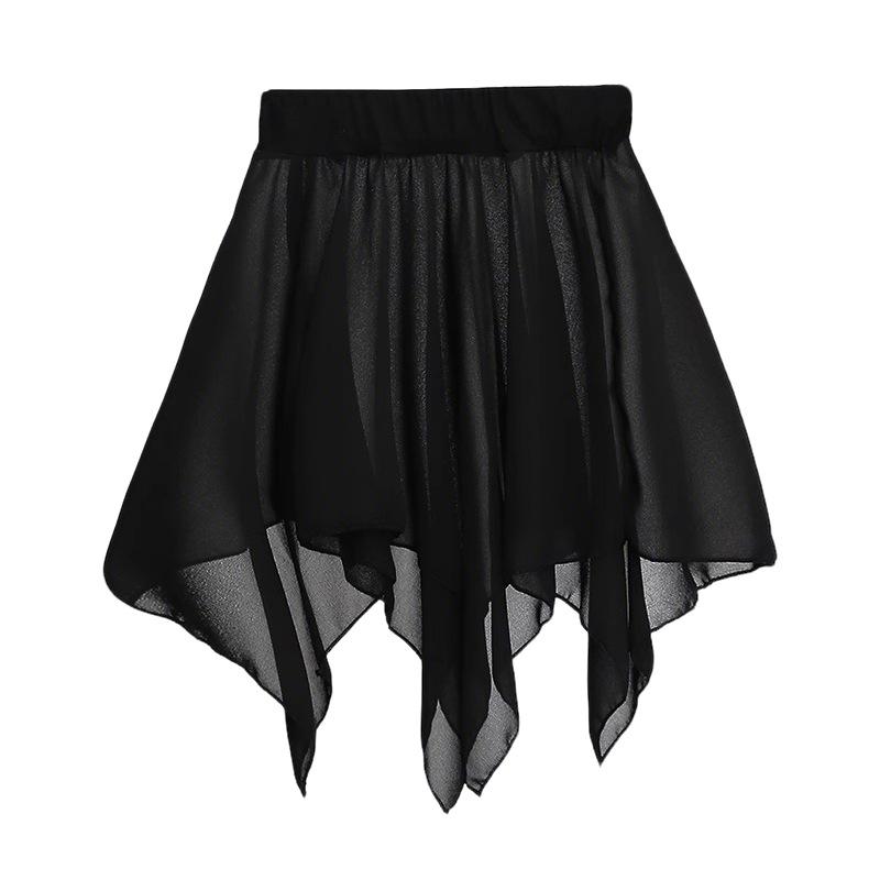 

Черная марлевая юбка взрослая балетная юбка брюки одежда для практики набедренная юбка одежда для танцев тела юбка для латиноамериканских танцев брюки L чёрный