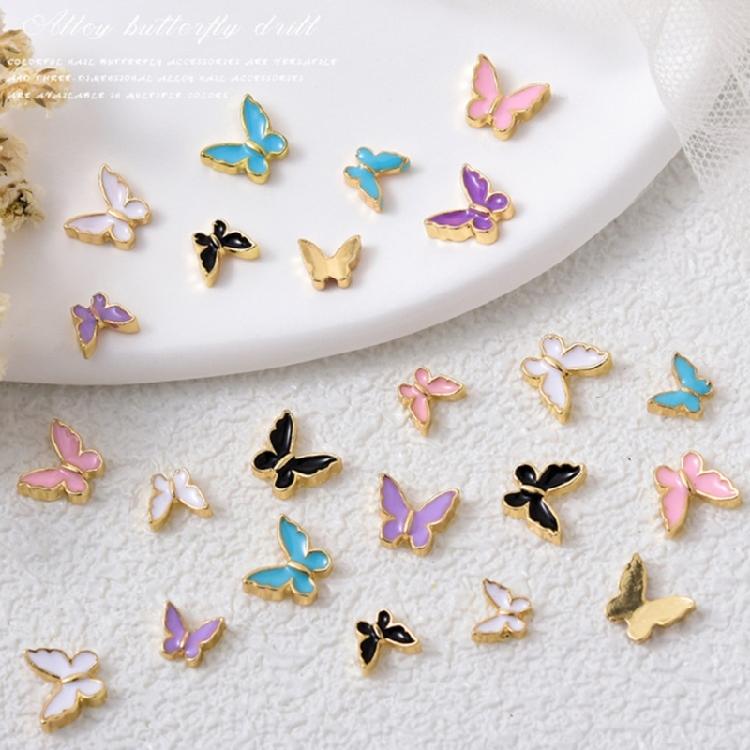 5Pieces/set Butterfly Nail Charms Butterfly Rhinestones Nail Art Decoration DIY