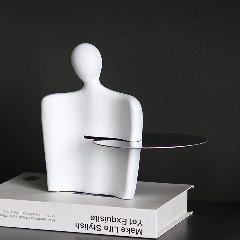 Nordic Abstract Sculpture Art Figure Tray – Creative Desktop Ornament for Home Decor