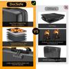 Fireproof File Organizer with Lock Hard-Shell Document Box with 13 Pocket Portable Accordion File Folder for Home Office Travel