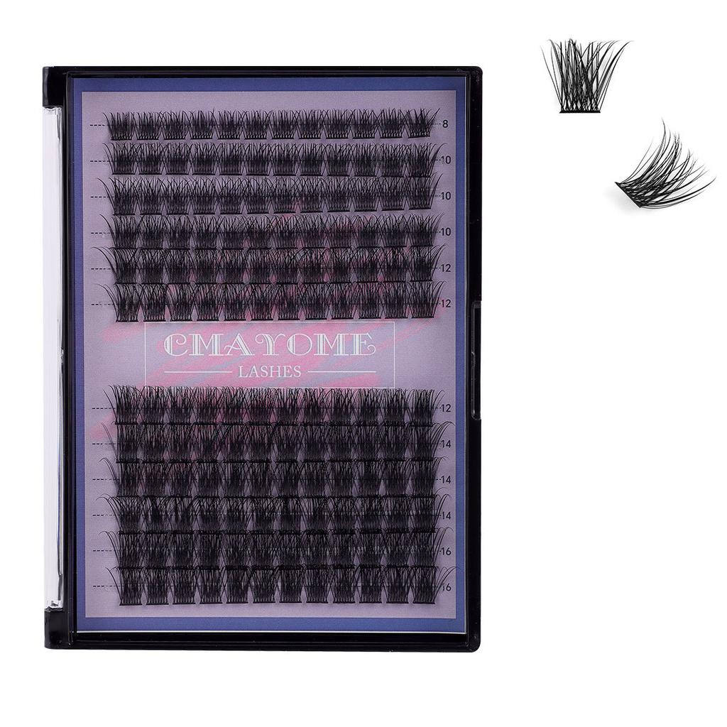 Single Cluster C Curl False Eyelashes Natural Thick Diy Segmented 10-16Mm Eyelashes