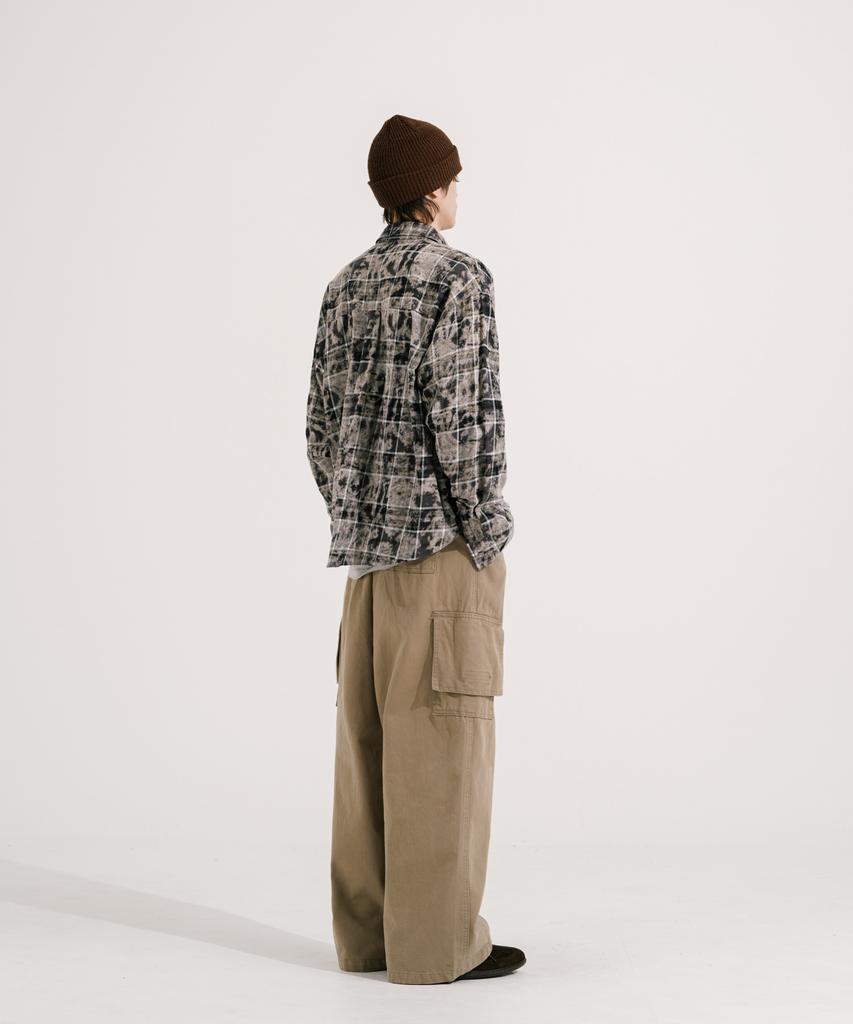 EZKATON Return Washed Elastic Waist Pants Beige Kmlp6864