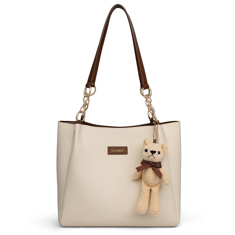 Love Sea Leather Shoulder Bag, Handbag, Women's Tote Bag, Large Capacity, Brown