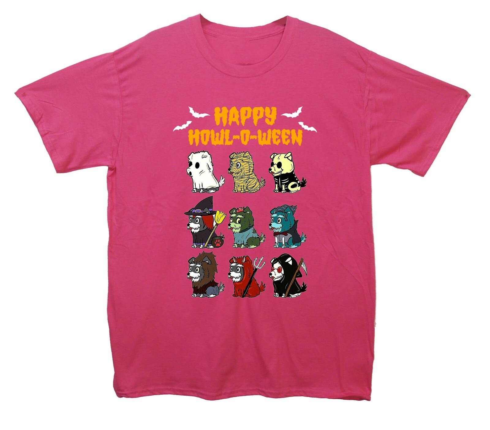 Happy Howl-O-Ween Dog Printed T-Shirt S разноцветный