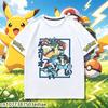 Cartoon Pokémon Kawaii Fashion T-Shirt 2026 New Street Wear, Casual Summer Crew Neck Tees Suitable For Boys Girls Aged 3-14