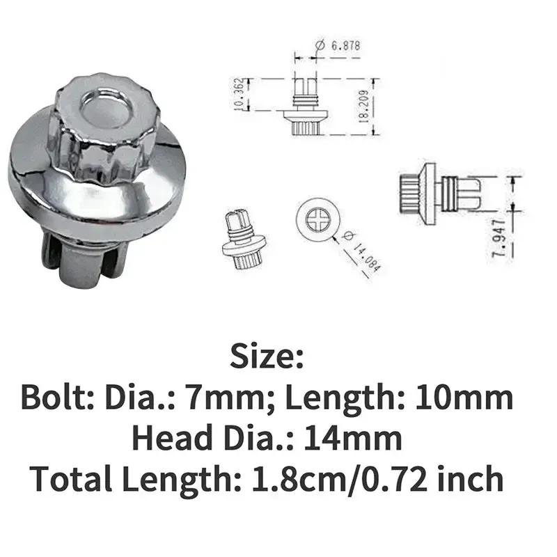 Car Tire Screws Wheel Hub Decorative Plastic Screws Tire Refit Flat-Head Polished Surface Wheel Rims Cap Lip Screw Bolt Styling