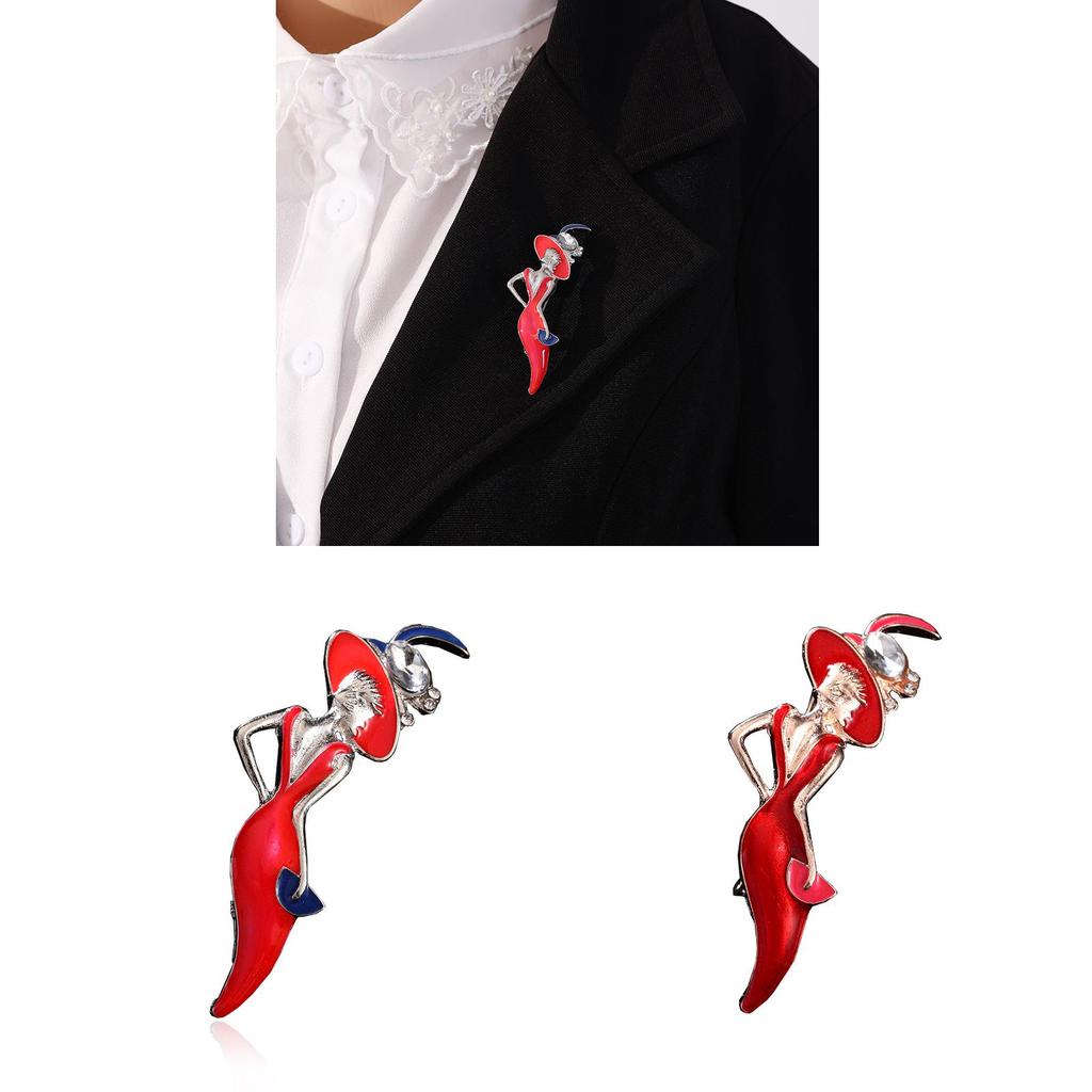 Modern Lady Fashion Brooch With Alloy Material For Party And Celebration Use