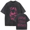 Vintage Washed MGK Lost Americana Tour  Print Tshirts Men Women Harajuku High Quality Fashion Oversized Cotton T Shirt