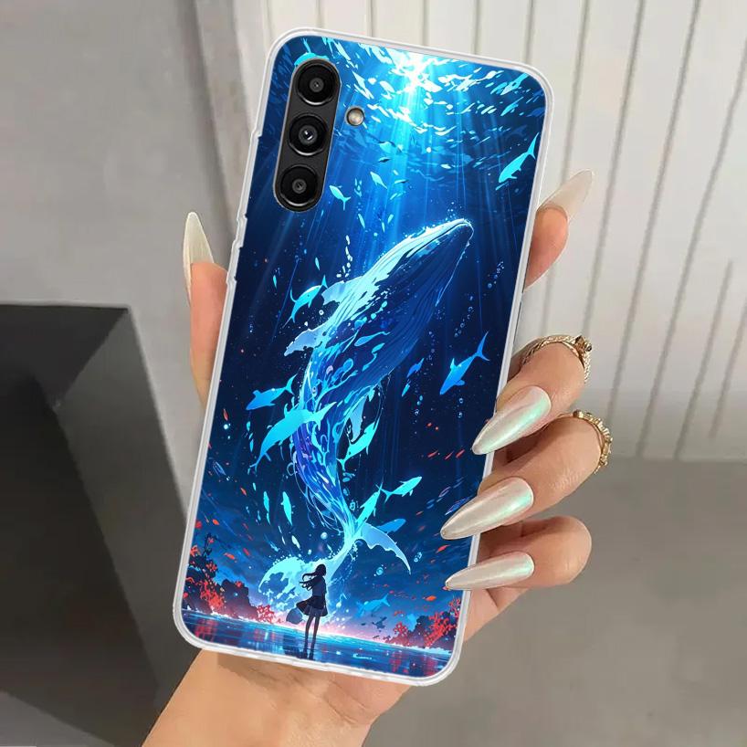 Humpback Whale Sea Giant Phone Case for Samsung Galaxy A17 A16 A37 A26 A36 A57 A56 A15 A25 A35 A55 A14 A24 A34 A54 A13 A23 A33 A