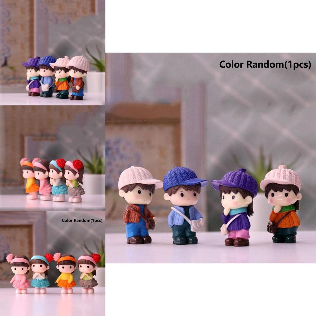 Durable And Cute Mini Couple Figurines Ideal For Garden And Dollhouse Decorations