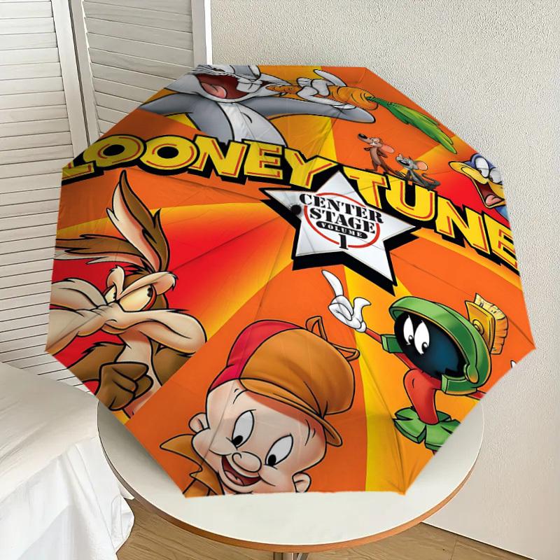 1pc Looney Tunes Center Stage Volume 1 Automatic Open/Close Umbrella Compact Folding Umbrella with 8-Rib Shaft lightweight esign, for Women/Men1200A