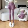 Women's Fake Two‑Piece Skirt Leggings Nine‑Point Yoga Pants High‑Elastic Pocket Large Size Base Layer Bottoms Sexy Street Style