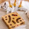 Interactive Cat Toy Maze Game Teasing Kitten Pet Puzzle with Bell Balls Funny Dig Hole Box Felt Tunnel Self-Entertaining Tool