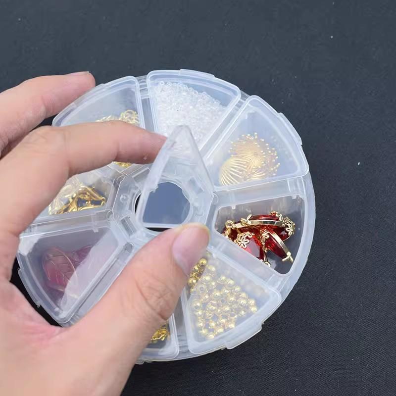 Bead Jewelry Container 8 Grid Nail Art Water Diamond Storage Box Fish Hook Storage Box Coin Storage Box