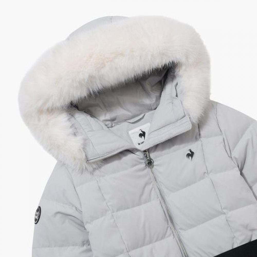 Le Coq Sportif Women Mink Fur Goose Long Down Lgr Qp422odjn2
