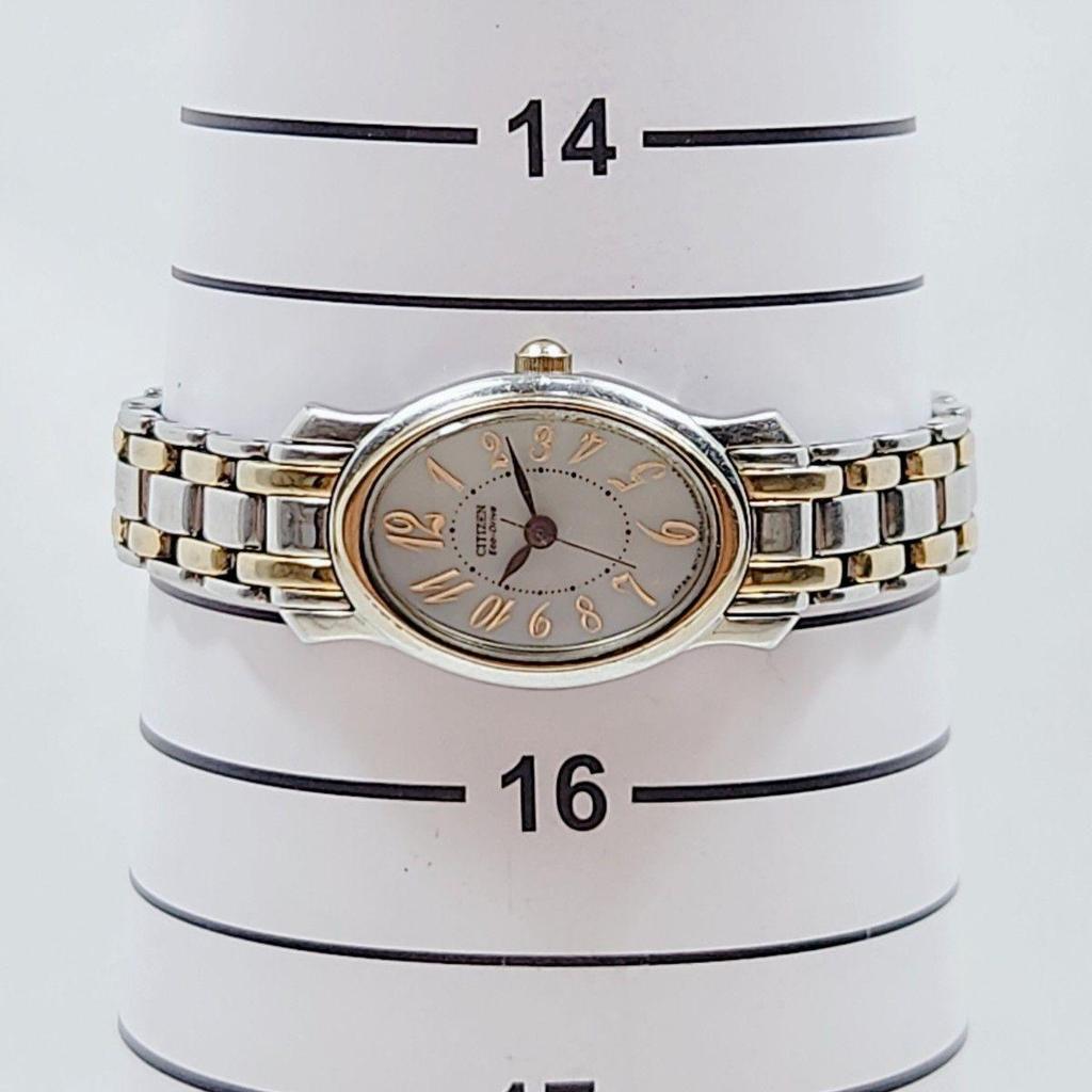 Used Citizen Eco Drive Oval Solar Dies Watch Working Product Combi Color
