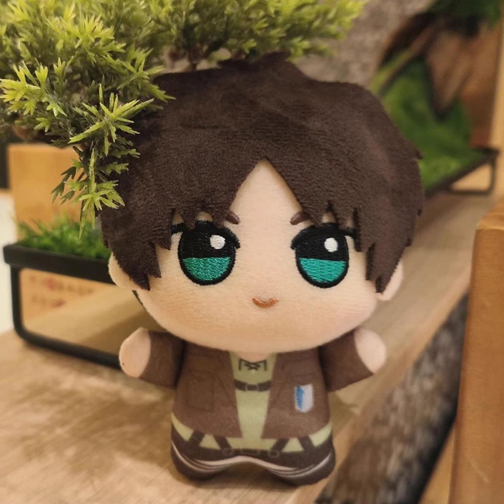 Titan Anime Plüschtier Riesiger Eren Jäger Plüschtier Stoffseestern Körper Plüschpuppe Levi Figur Sammeltasche Anhänger Schlüsselanhänger Geschenke