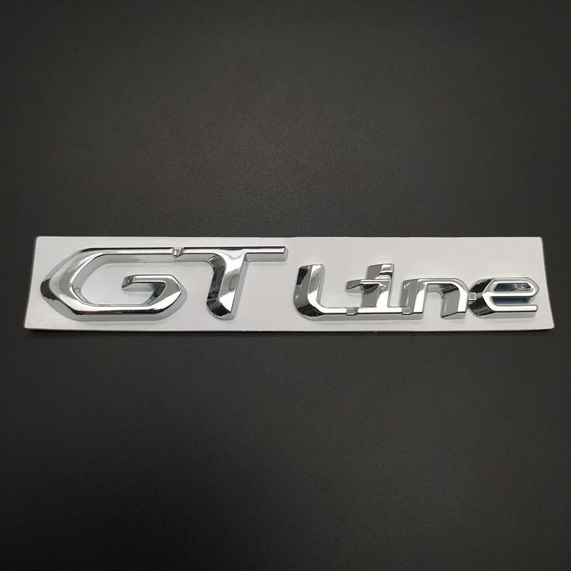 SQOB1 3d metal Car Sticker GT Line Emblem Sticker Rear Trunk Sticker For Proceed GT LINE Peugeot 206 207 208 308 408 508 5008 3008