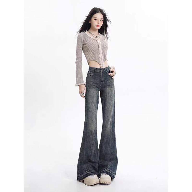 

2024 Autumn Women s High Waist Slimming Flared Jeans Triple Extra Large