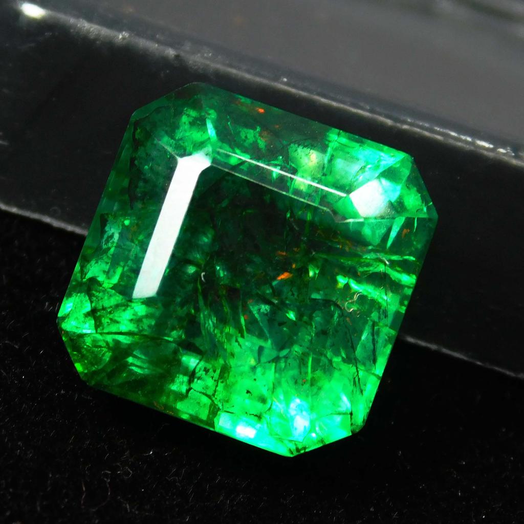 Natural Green Emerald Loose Gemstone 9 Ct Square Cut Colombian for Jewelry Making and Crafts